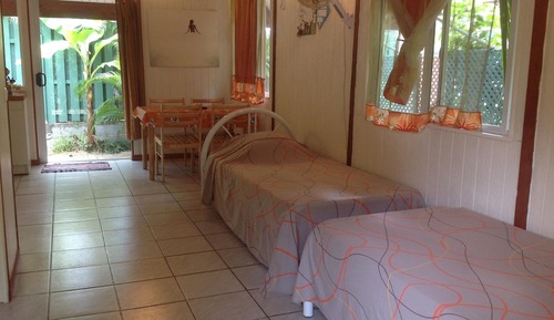 Bungalow familiar, 1 habitación, terraza, en la zona del jardín