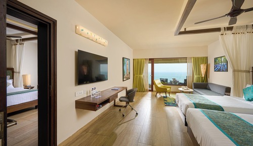 Habitación Deluxe doble, 1 cama doble, balcón, frente al mar