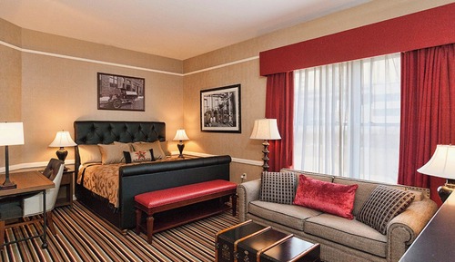 Habitación de lujo, 1 cama de matrimonio grande con sofá cama, vistas a la ciudad