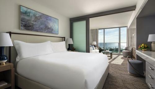 Habitación Deluxe, 1 cama de matrimonio grande con sofá cama, no fumadores, vistas al mar