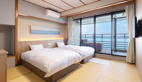 Standard Japanese Bed Twin Open-Air Bath With Shower Only Non-Smoking