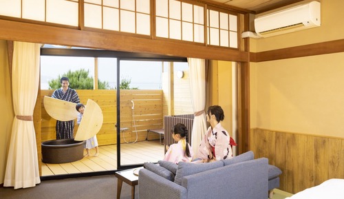 Habitación superior, no fumadores (12 Tatami with Open-air Bath, No View)