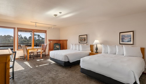 Habitación individual Deluxe, 2 camas de matrimonio, balcón, vistas al puerto