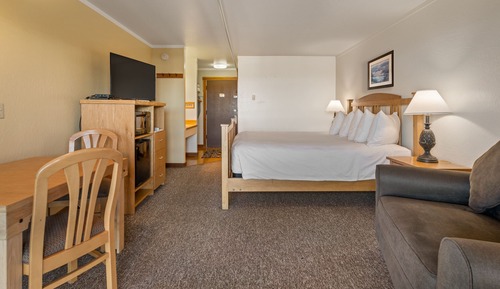 Habitación, 1 cama de matrimonio grande, balcón, vistas al puerto (Upstairs)