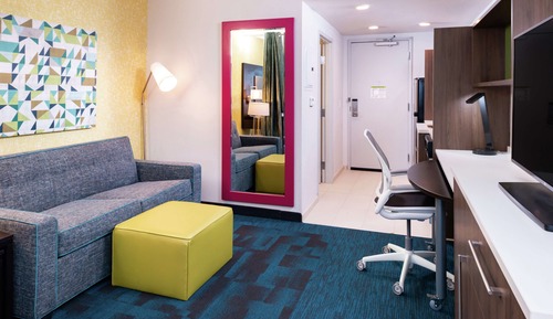 Estudio, 1 cama de matrimonio grande (Mobility & Hearing, Roll-in Shower)