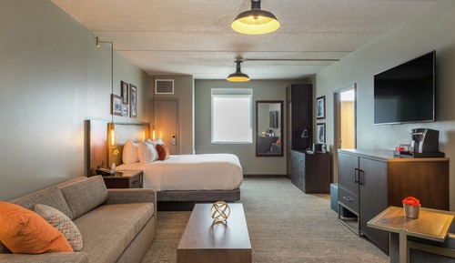 Estudio, 1 cama de matrimonio grande