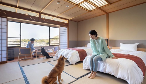 Habitación de estilo japonés con dos camas individuales, no fumadores (Upper Floor, Modern)