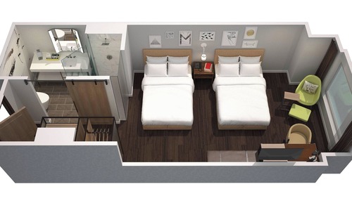 Habitación Club, 1 cama de matrimonio grande