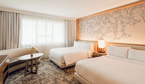 Habitación, 2 camas de matrimonio, vistas al complejo turístico