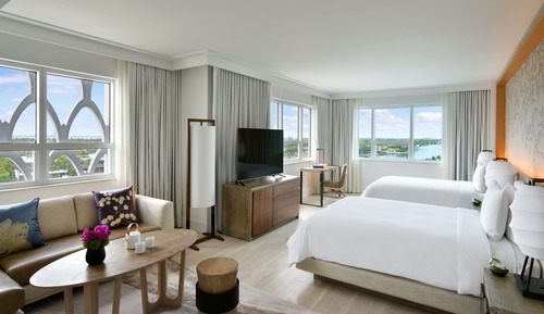 Suite junior, 2 camas de matrimonio, accesible para personas con discapacidad, vistas a la bahía