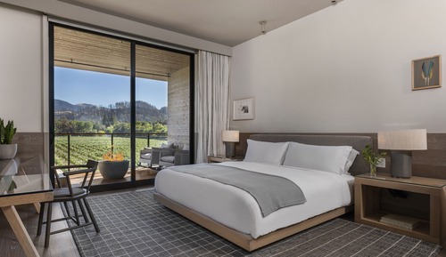 Habitación, 1 cama de matrimonio grande, terraza, vistas al viñedo (Accessible Shower)