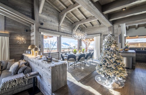 Megeve Chalet De Esquí | CHALET GRAND PARADIS, comfort, refinement, 7 bedrooms, cinema, SPA, near center