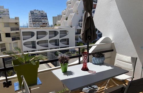 La Grande-Motte Apartamento | Joli 3 Couchages, Cocooning, Clim, Wifi, Terrace, Port /Beach at 50 m.