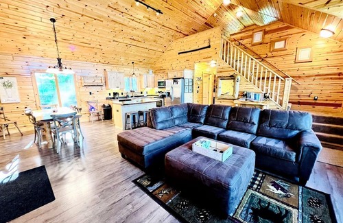 Stone Lake Cabina | Cozy Lakefront Retreat with Game Room, Outdoor Living and Dock in Wisconsin