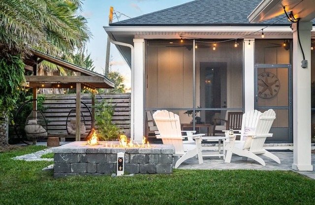 In The Sun - Vilano Beach · Vilano Beach Home Ft. Hot Tub, Fire Pit, & Patios