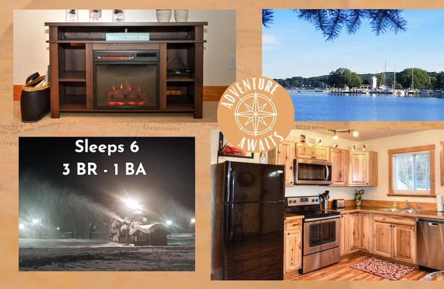 Blocks to downtown, near Boyne Mtn with high speed Internet & cable, sleeps 6.