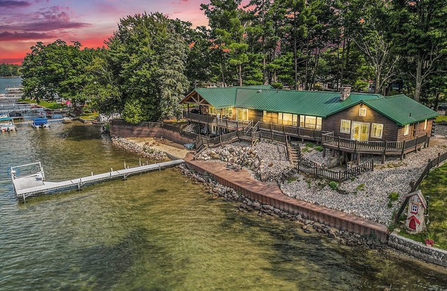 Lakefront, Indoor Pool+Hot Tub, Sandy Beach+Dock, Gameroom+Firepit+Dog/EV OK