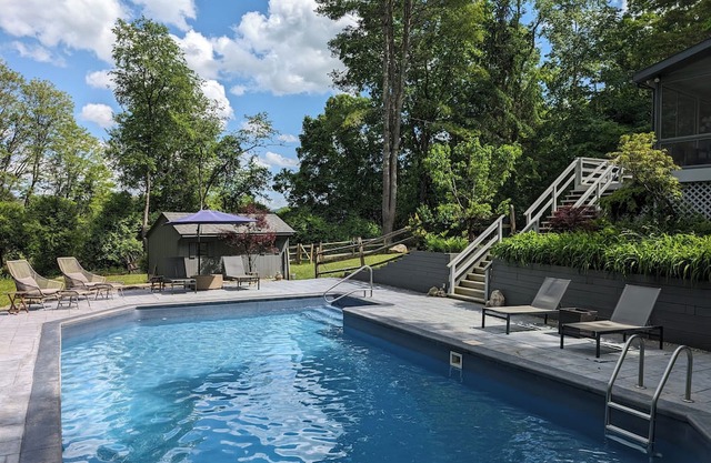 Stunning Great Barrington Oasis with w/Pool, Deck, Firepit, Nature Trail