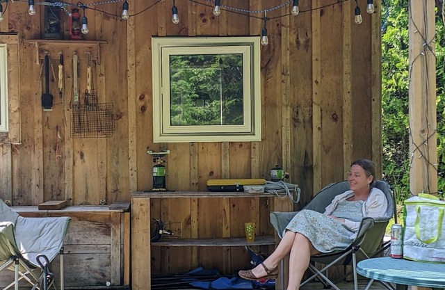 off-grid cabin in the woods on the Bruce Peninsula, Lake Huron side.