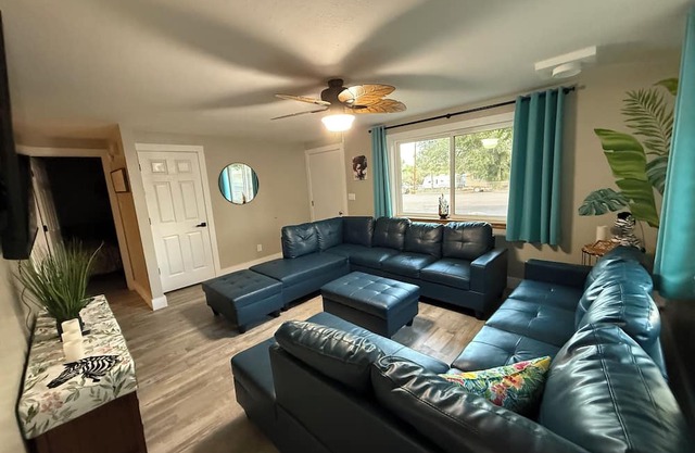 Jungle Bungalow a unique 2-bedroom stay with tropical relaxing vibes throughout.