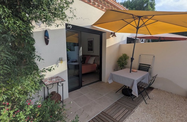 A quiet room with a private courtyard