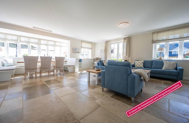 Utblick vacation home in Borgsum: relax with a sea view and sauna