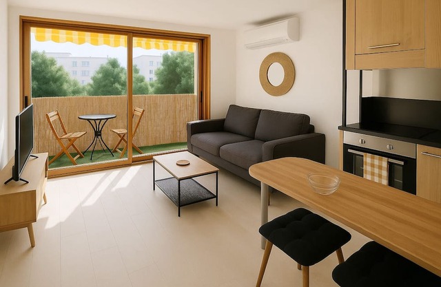 Charming f2 apartment with exterior
