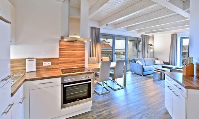 Krautsand Apartamento | Elbstrand Resort Krautsand Deck 5, Elbblick