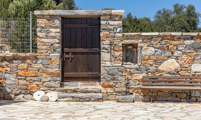 Naxos Casa | Mitatos Ancient Cave Retreat - Patio with SeaViews
